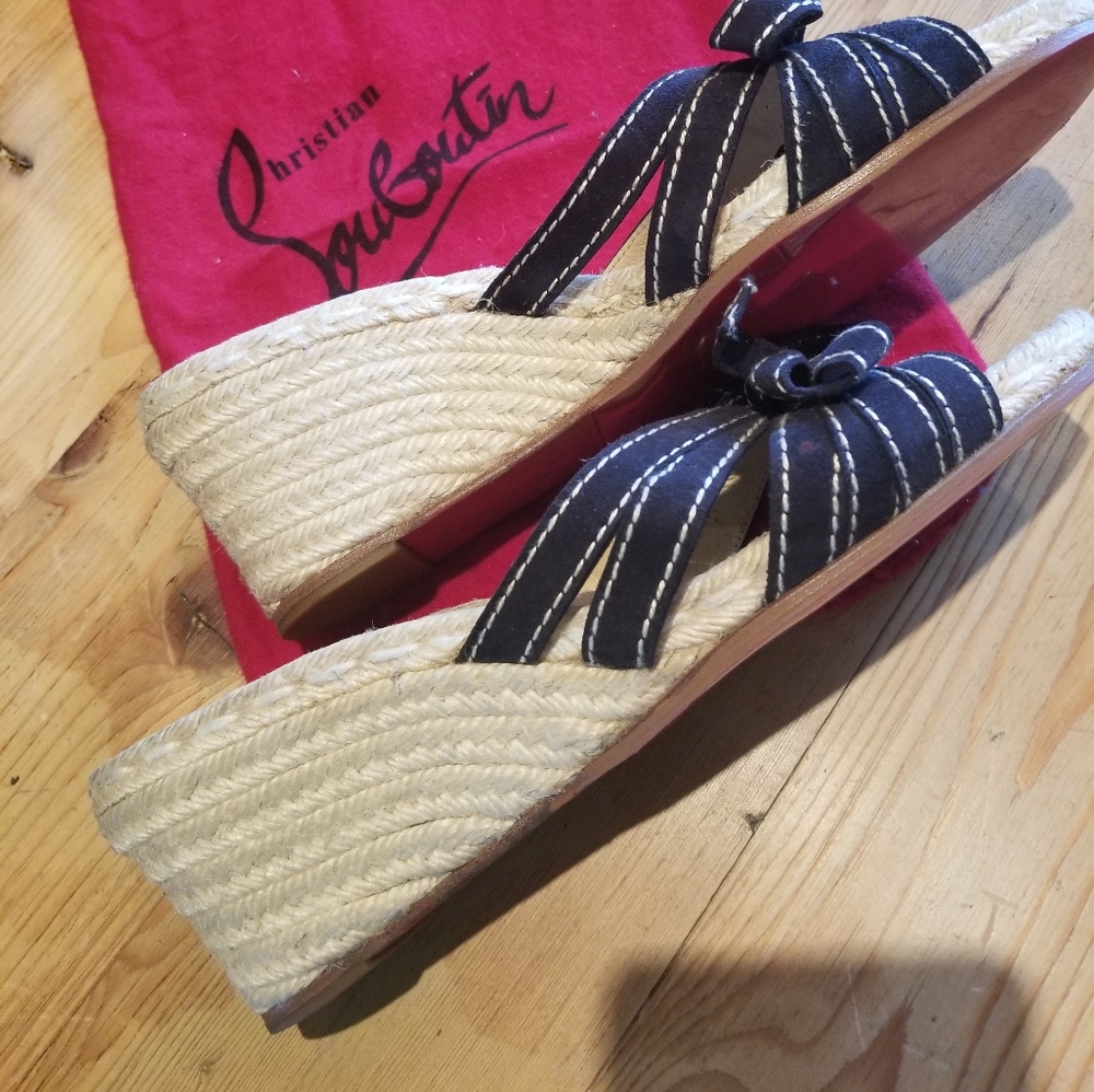 Christian LouBoutin Espadrilles Wedge Sandal.